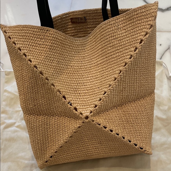 Loewe puzzle raffia Bag - Picture 4 of 11